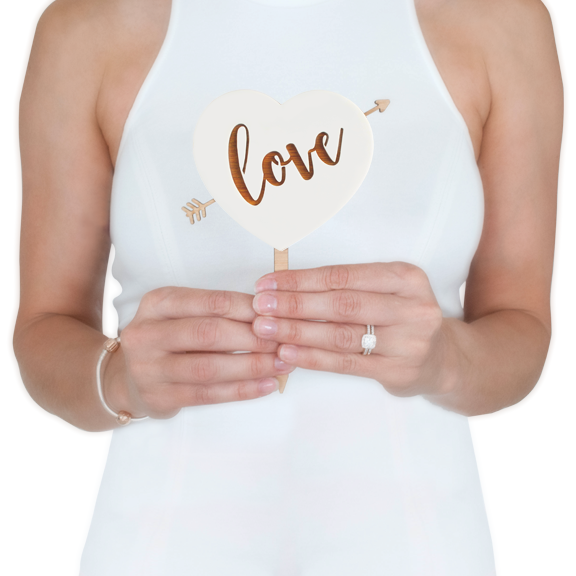 Cake Topper Love Heart Arrow - Alexa Lane