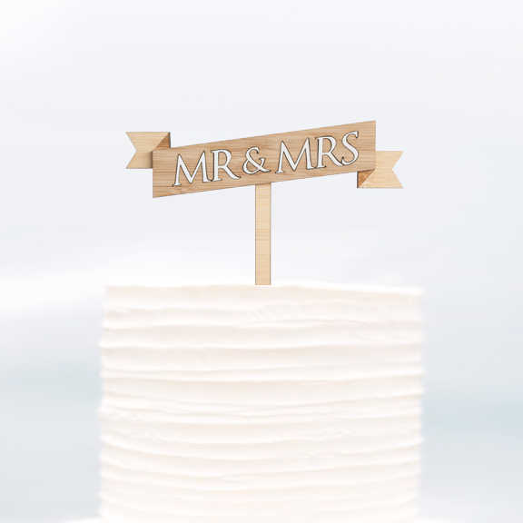 Personalised Cake Topper Mr and Mrs - Alexa Lane
