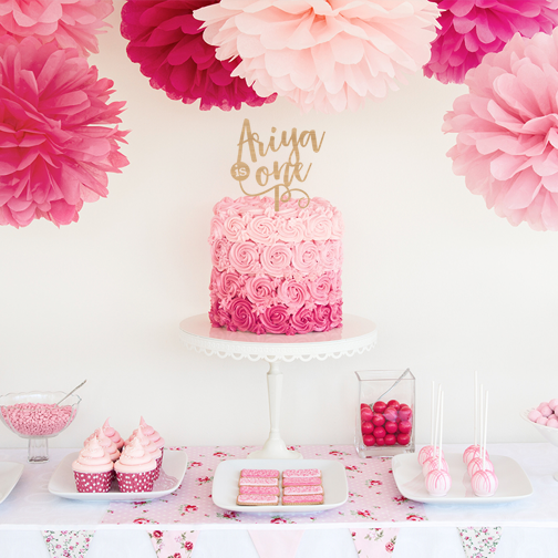 Cake Topper Birthday Name and Age - Alexa Lane