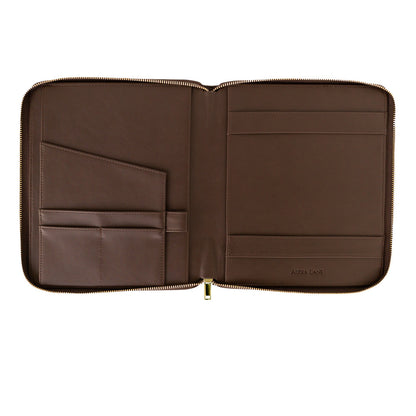 A5 Vegan Leather Brown Compendium