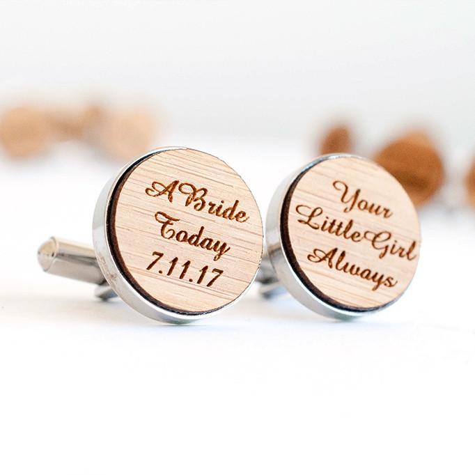 Father of the Bride Bamboo cufflinks - Alexa Lane