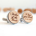 Father of the Bride Bamboo cufflinks - Alexa Lane