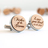 Personalised Father of the Groom Cufflinks - Alexa Lane