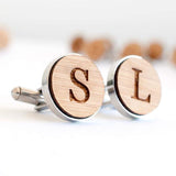 Initial Bamboo cufflinks - Alexa Lane