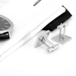 Father of the groom cufflinks with date - Alexa Lane