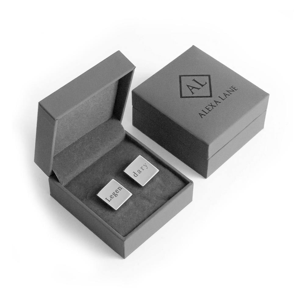 Engraved Groom Cufflinks Mr and Mrs - Alexa Lane