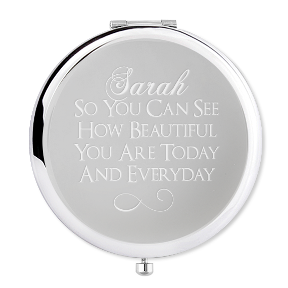 Personalised engraved Compact Mirror for a special friend - Alexa Lane
