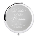 Mother of the Groom Compact Mirror with date - Alexa Lane