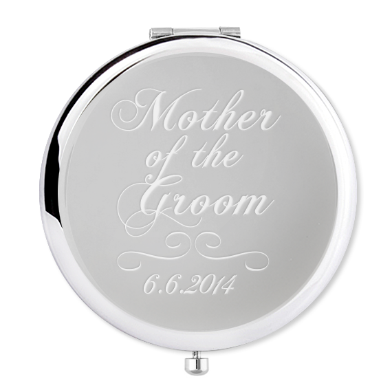 Mother of the Groom Compact Mirror with date - Alexa Lane