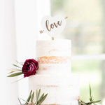 Cake Topper Love Heart Arrow - Alexa Lane