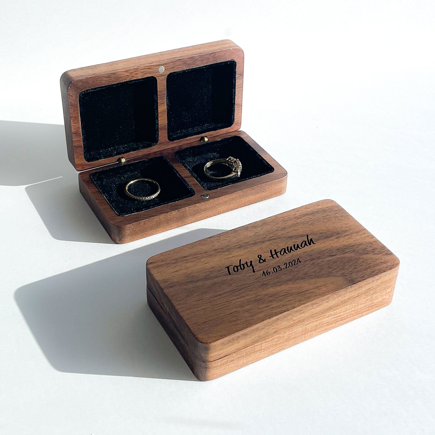 Personalised Ring Box for two
