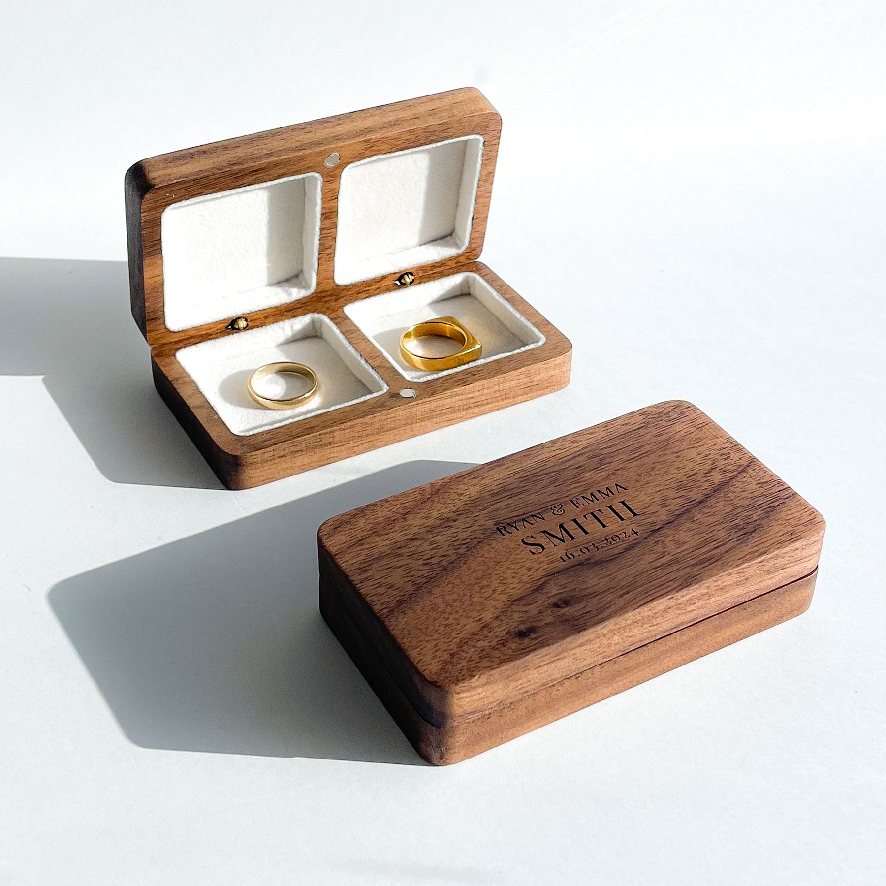 Personalised Ring Box for two