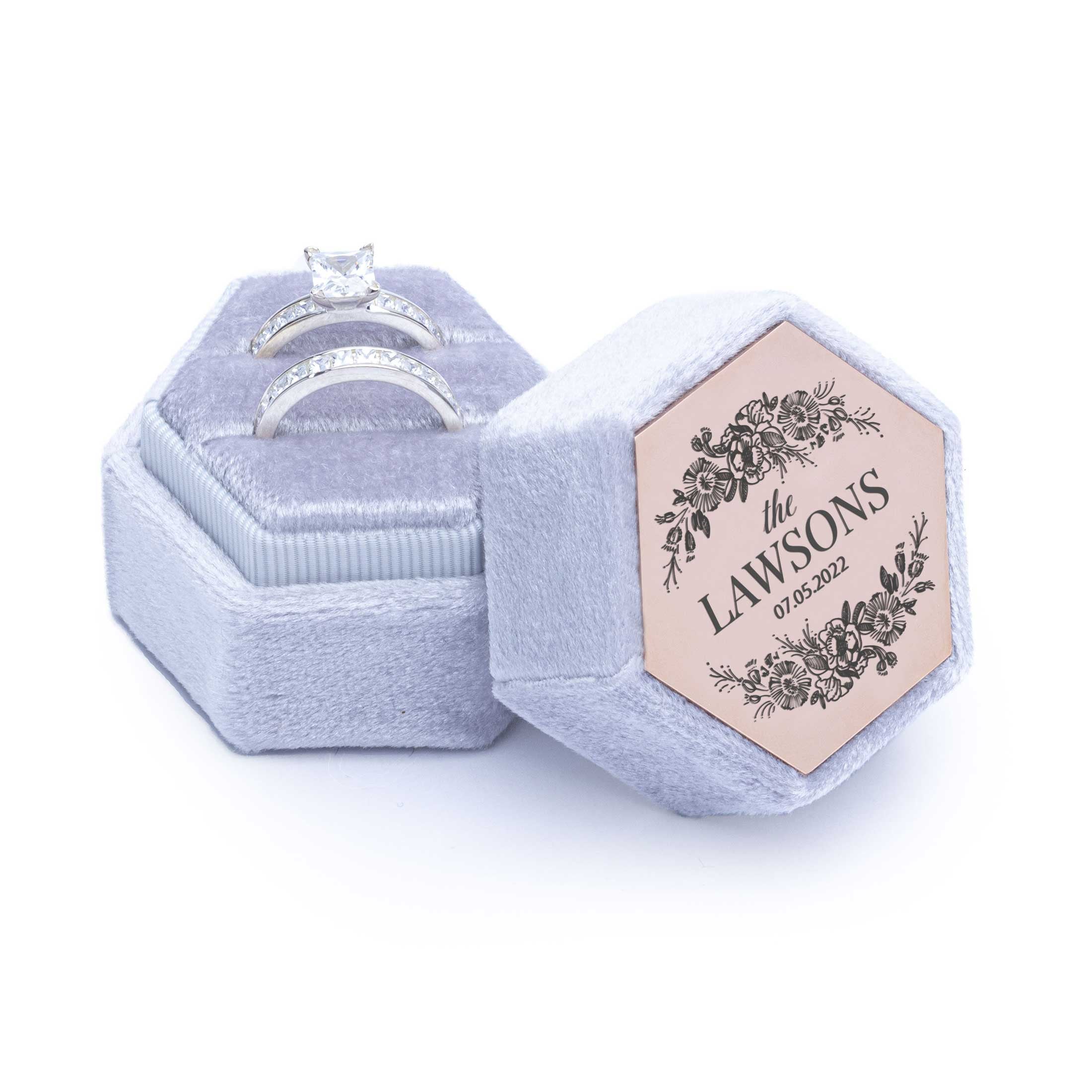 Velvet Personalised Ring Box