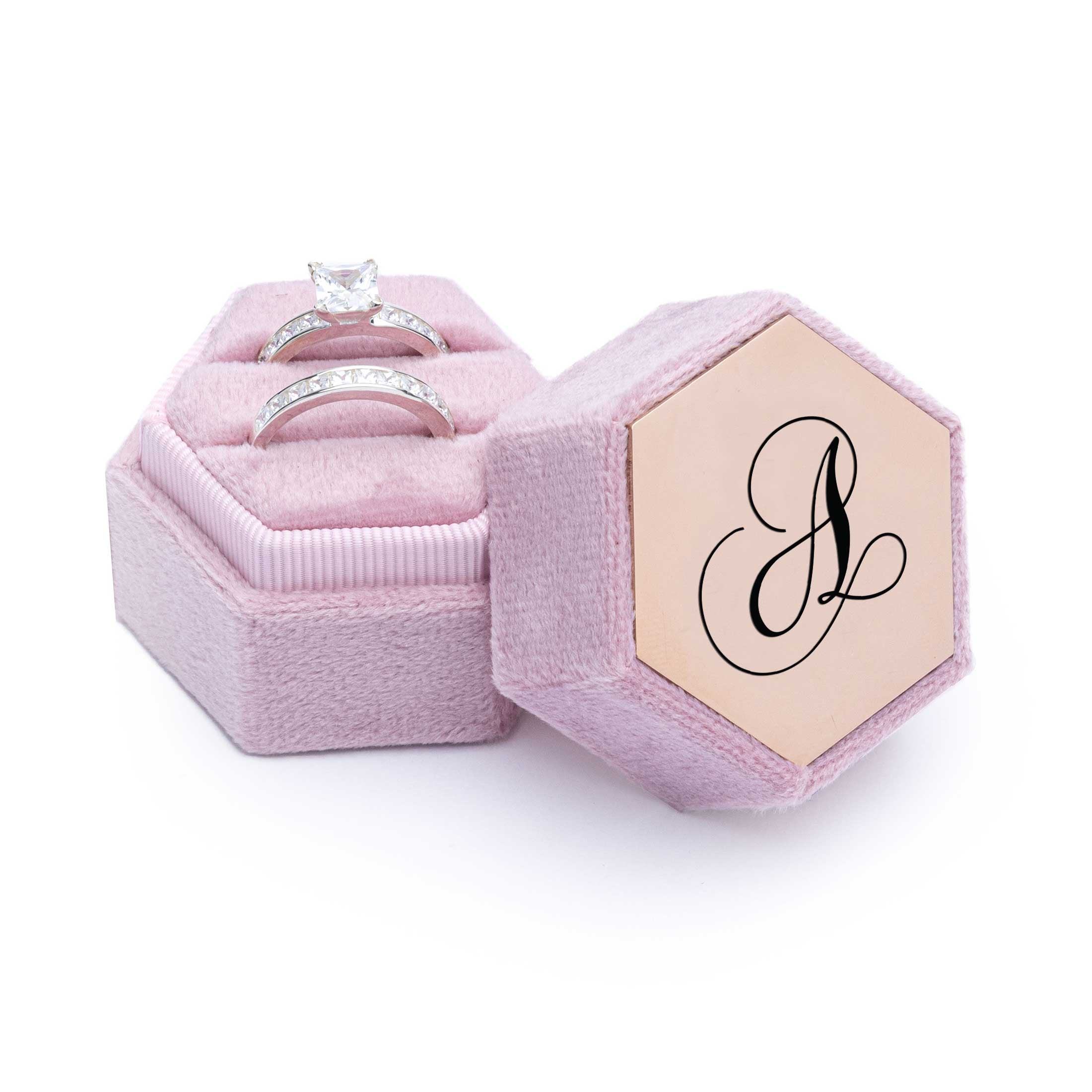Velvet Personalised Ring Box