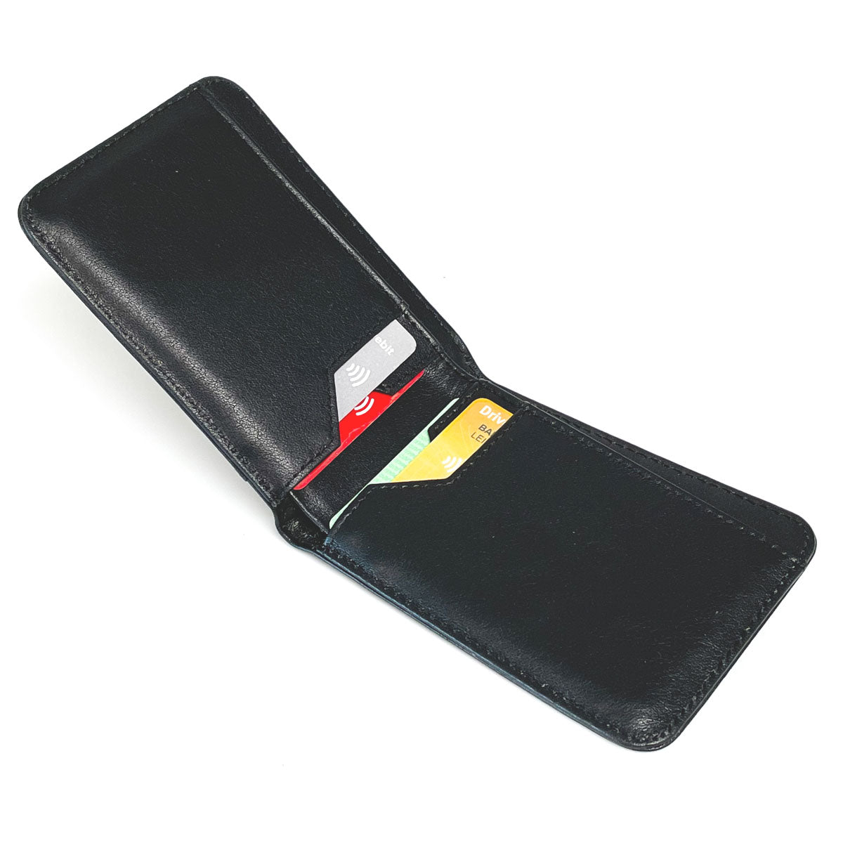 Slim Black Genuine Leather Wallet