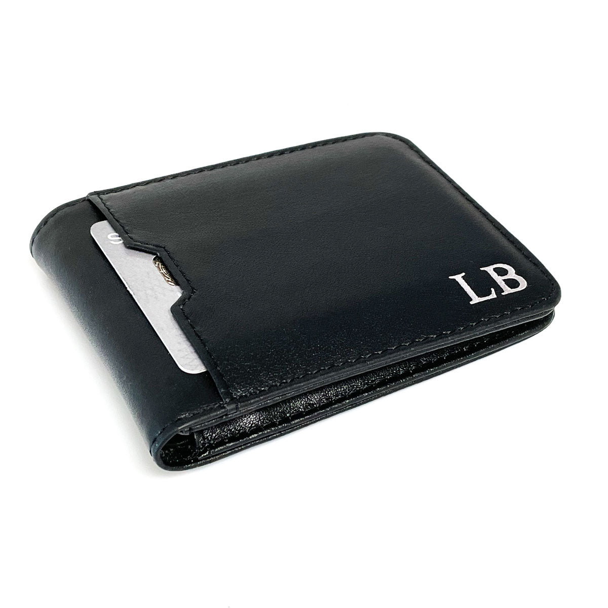 Slim Black Genuine Leather Wallet