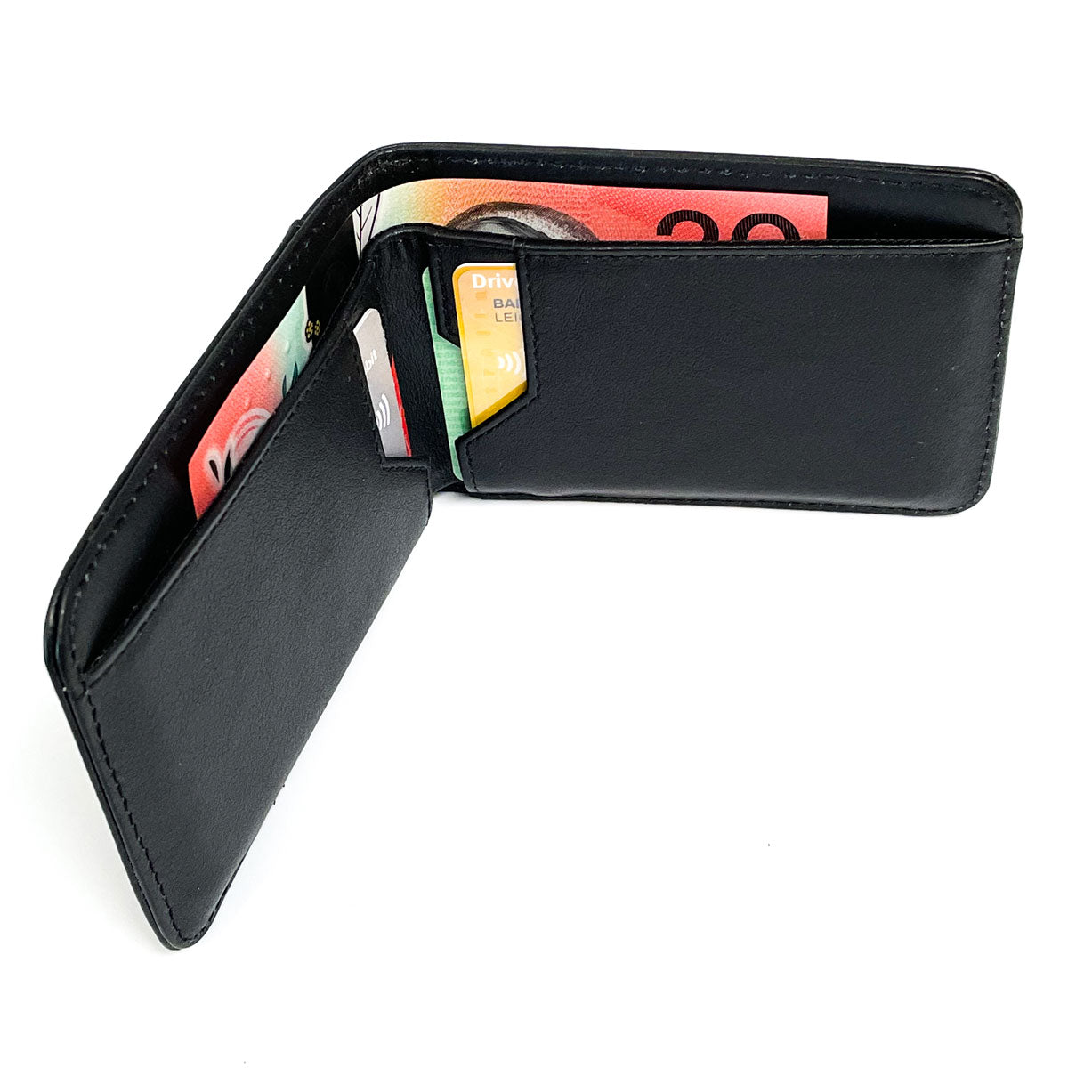 Slim Black Genuine Leather Wallet
