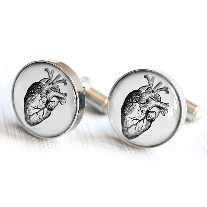 Anatomical Heart Cufflinks - Alexa Lane