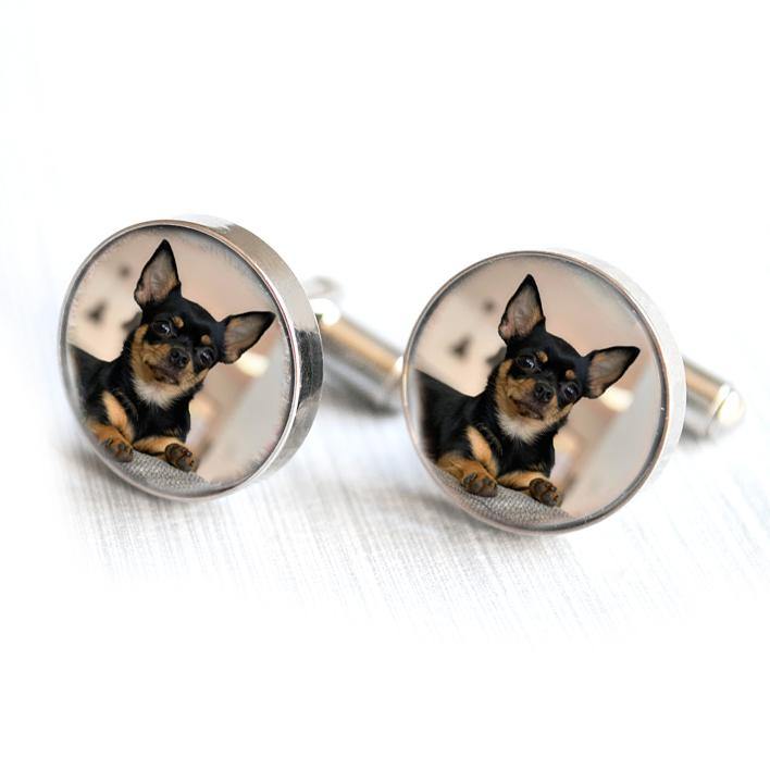 Custom photo pet cufflinks - Alexa Lane